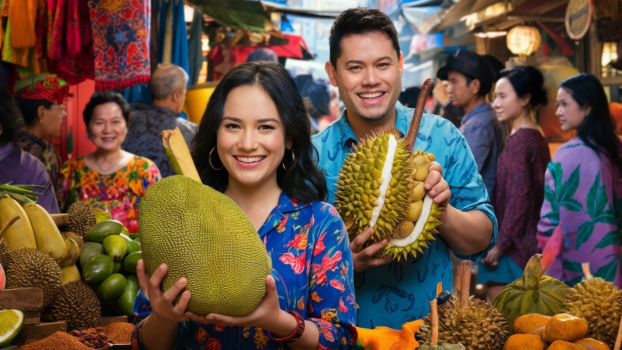 Asian Grocer - Asian Express Grocer - Man and Woman Holding Asian Fruits